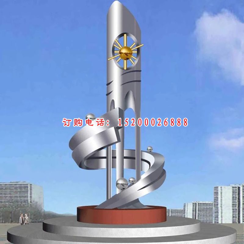 不锈钢胜星光辉雕塑，广场不锈钢雕塑