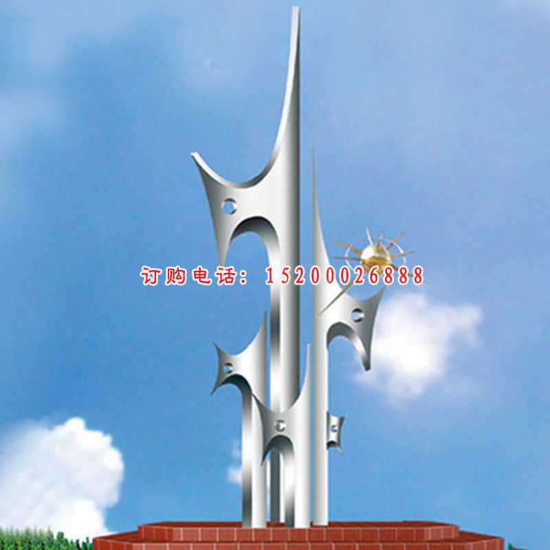 不锈钢升华雕塑   广场景观雕塑 (2)