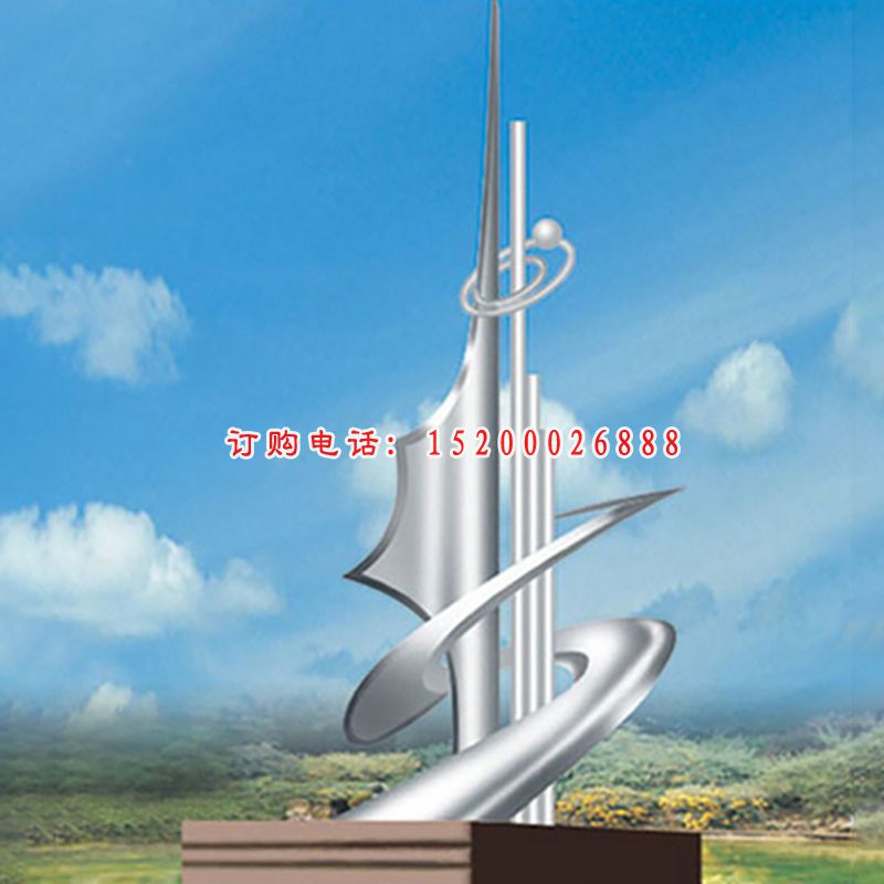 不锈钢升华雕塑   广场景观雕塑 (3)