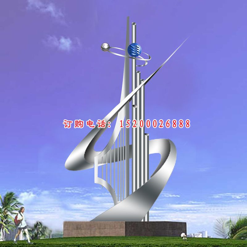 不锈钢腾飞雕塑，广场腾飞不锈钢雕塑 (1)