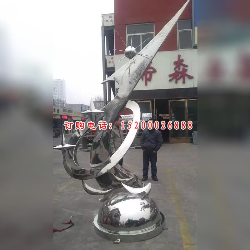 不锈钢腾飞雕塑，校园不锈钢雕塑