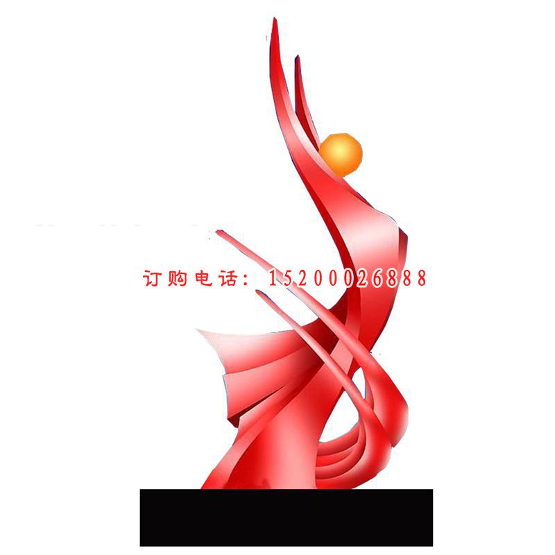 彩色不锈钢腾飞雕塑广场不锈钢雕塑