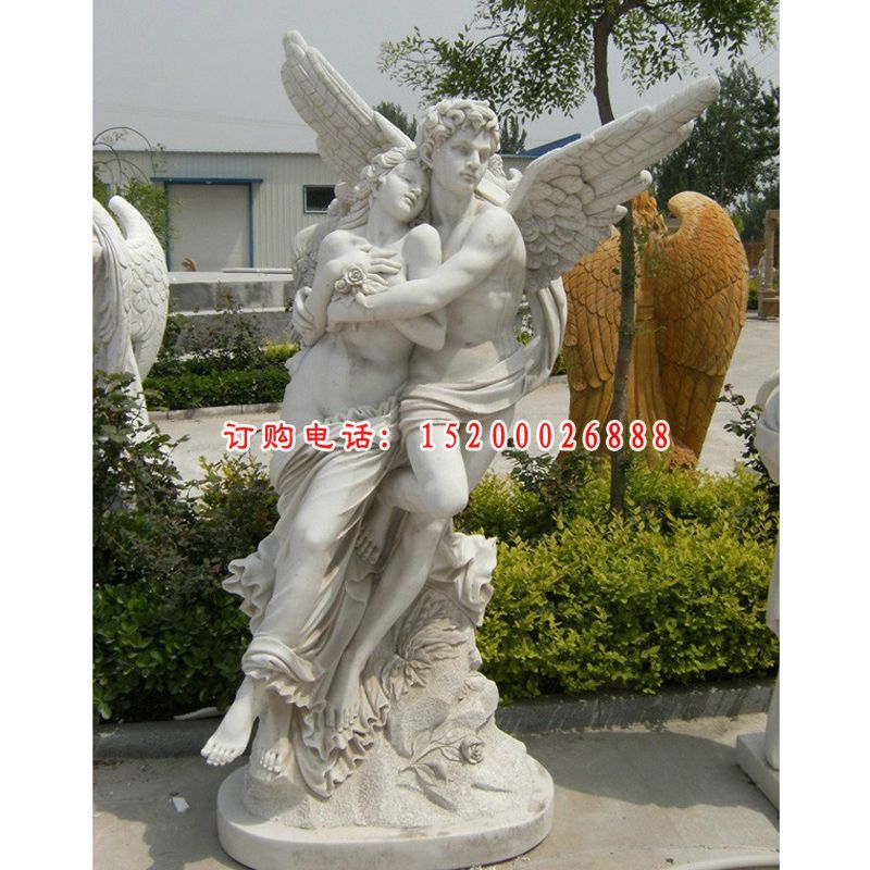 爱神石雕，汉白玉爱神雕塑