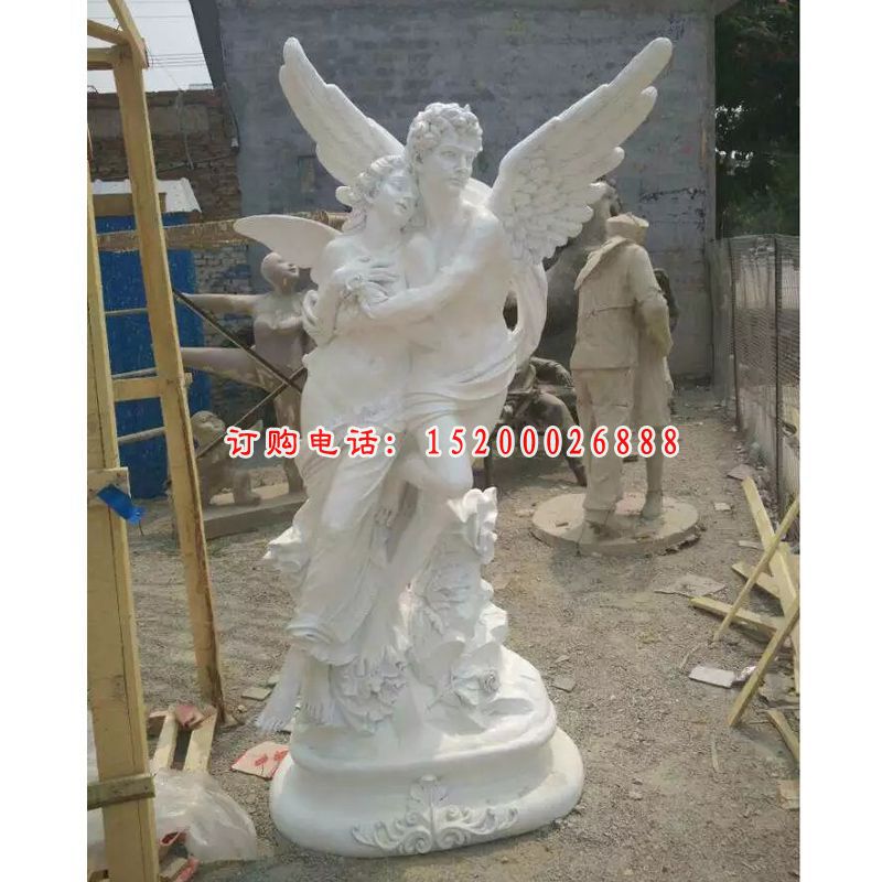 汉白玉爱神石雕，西方人物石雕