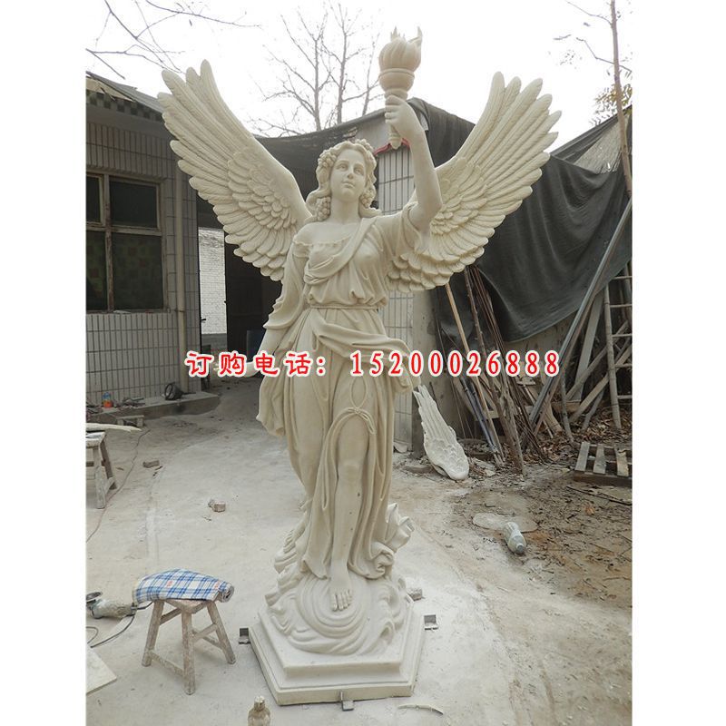 汉白玉光明女神雕塑