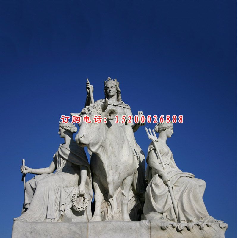胜利女神石雕，西洋女神石雕