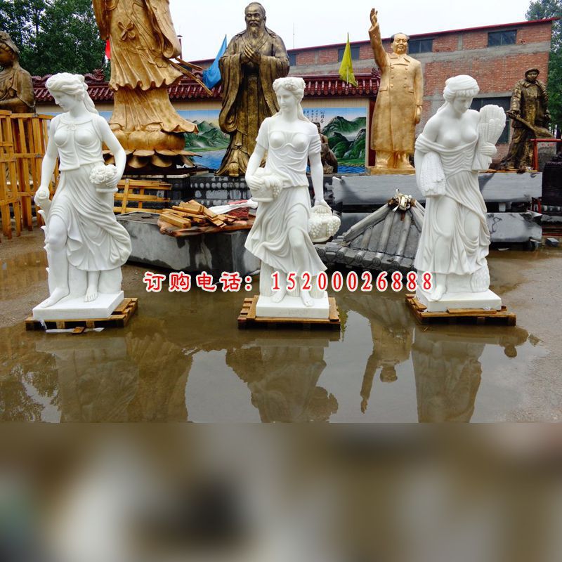 汉白玉美女雕塑，西方人物石雕 (5)