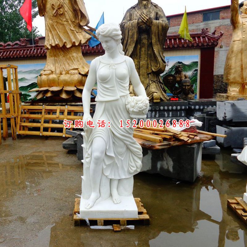 汉白玉美女雕塑，西方人物石雕 (11)