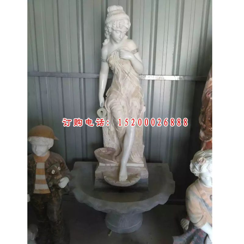 美女石雕，西方人物雕塑 (19)