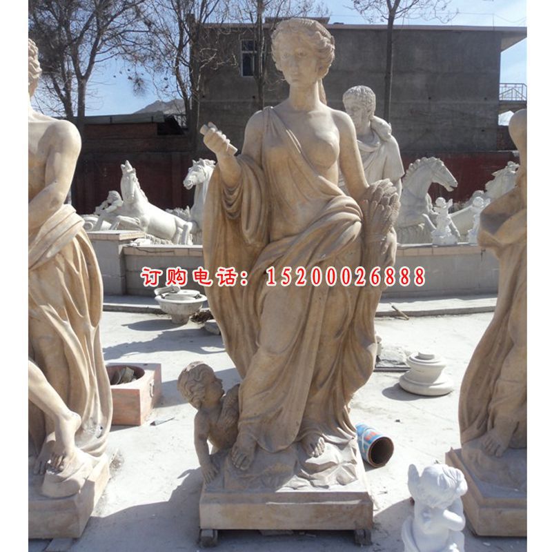 砂岩人物石雕，西方人物雕塑 (2)