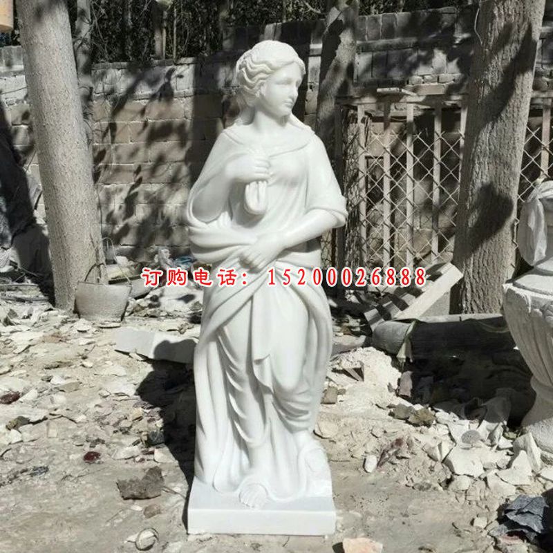 西方美女石雕，汉白玉西方人物雕塑 (4)
