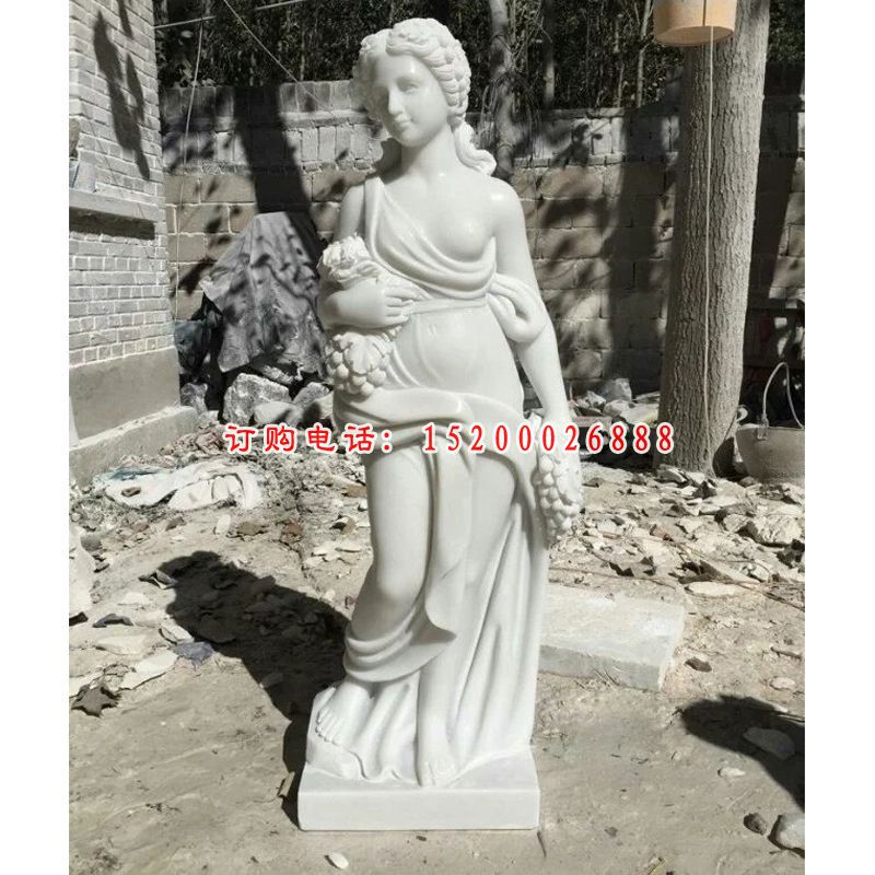 西方美女石雕，汉白玉西方人物雕塑 (8)