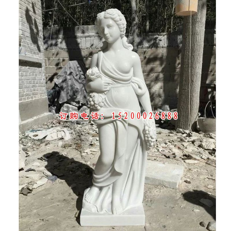 西方美女石雕，汉白玉西方人物雕塑 (10)