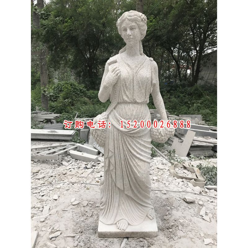 西方美女石雕，公园景观人物 (4)
