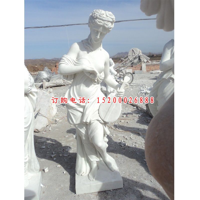 西方美女石雕，汉白玉人物雕塑 (3)