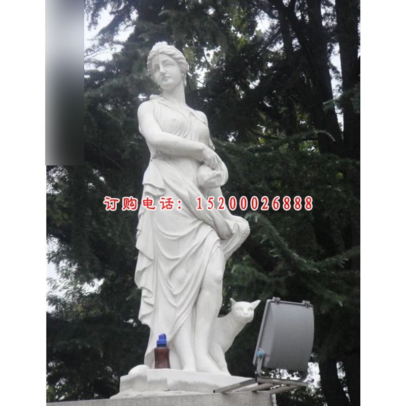 西方美女石雕，汉白玉西方美女石雕，人物石雕 (4)