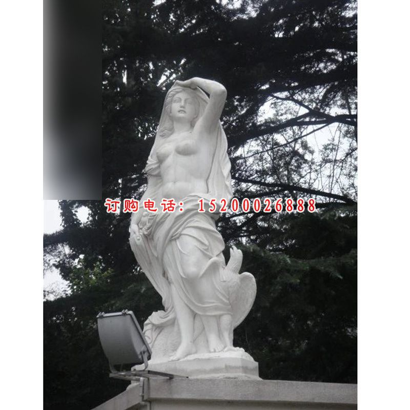西方美女石雕，汉白玉西方美女石雕，人物石雕 (3)