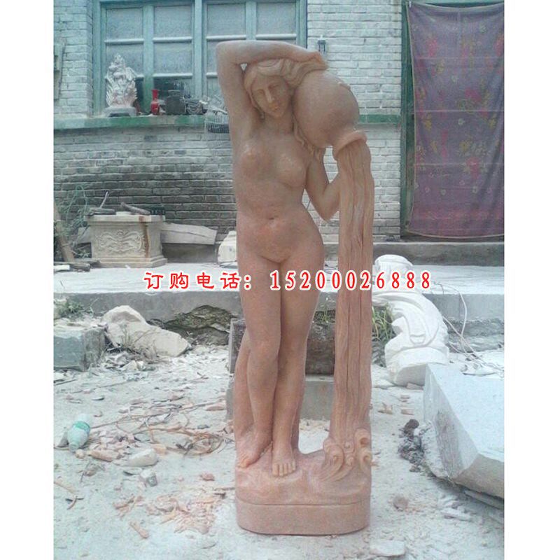 西方美女石雕，美女沐浴石雕 (5)