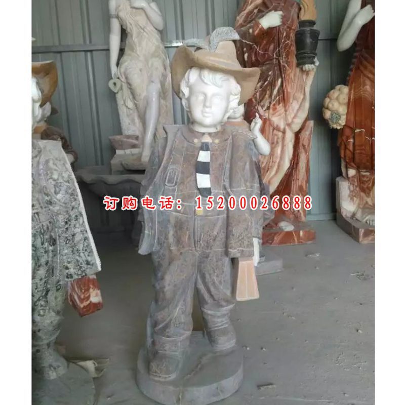 西方小孩雕塑，西方人物石雕 (2)