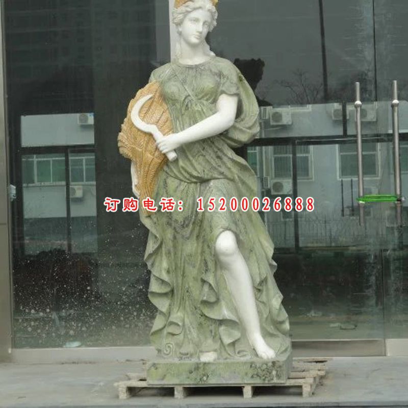 丰收女神石雕，西方人物雕塑 (4)
