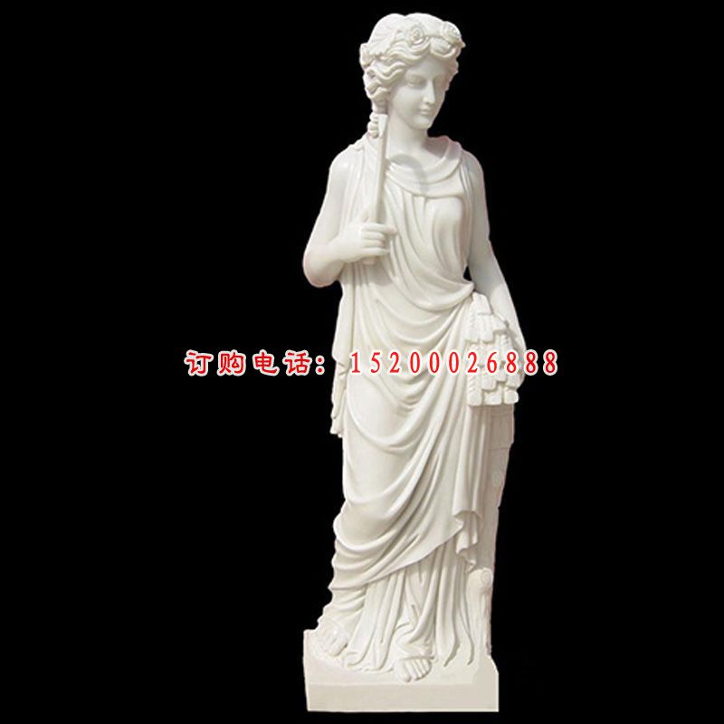 汉白玉人物雕塑，西方女人石雕 (1)