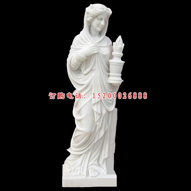 汉白玉人物雕塑，西方女人石雕 (2)