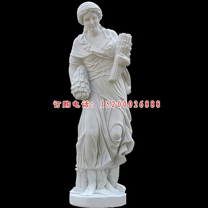汉白玉人物雕塑，西方女人石雕 (5)