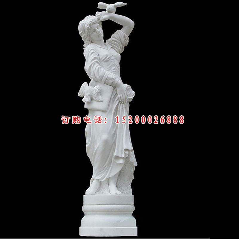 汉白玉人物雕塑，西方女人石雕 (7)