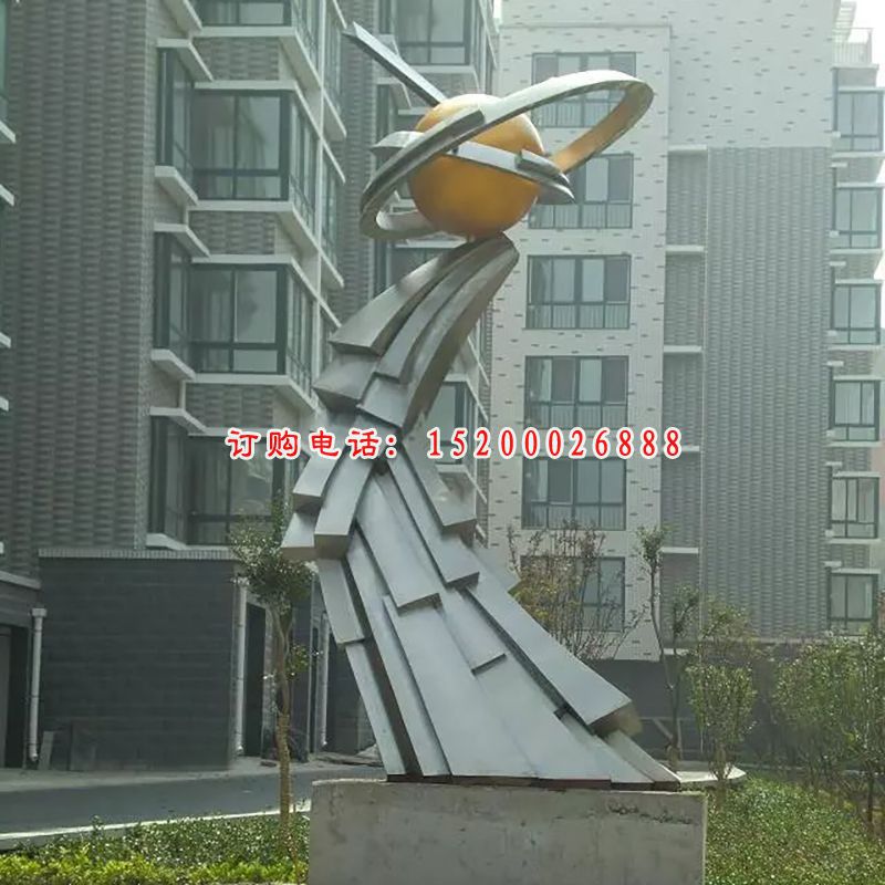广场不锈钢雕塑，不锈钢未来之星雕塑