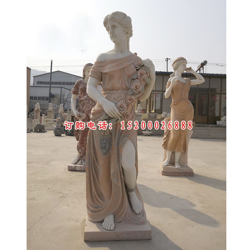 西方女人石雕，公园景观人物雕塑 (2)