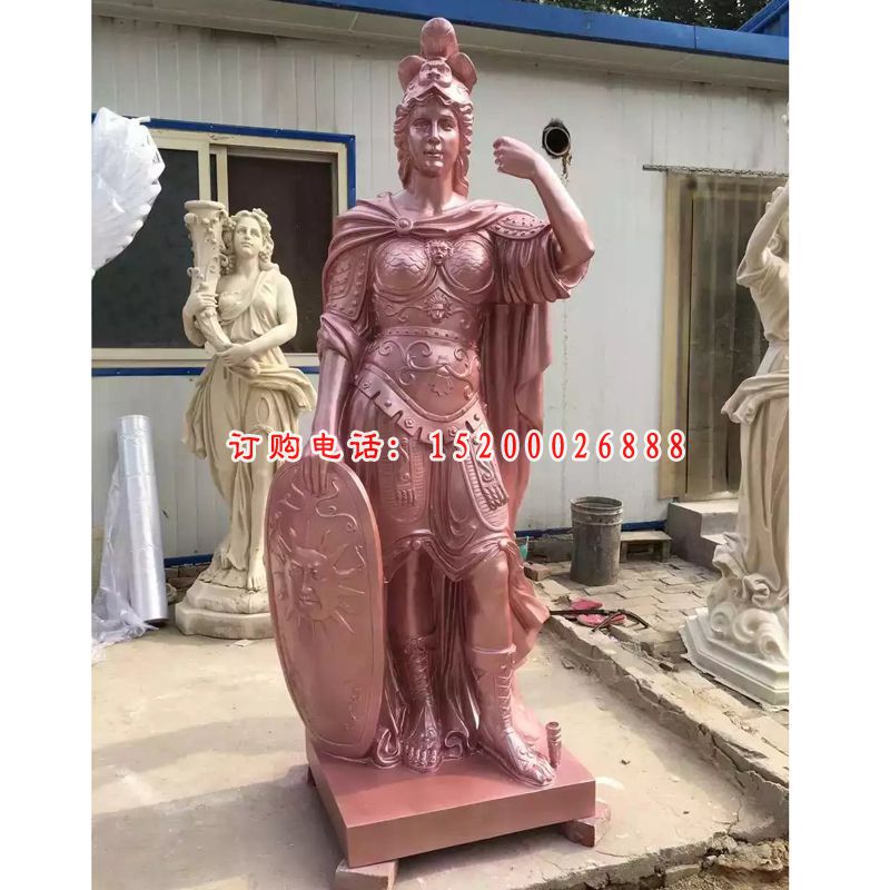 西方战士石雕，人物石雕 (2)