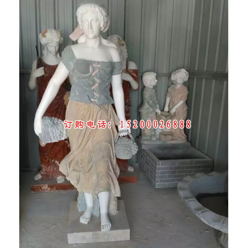 西方人物石雕，汉白玉人物雕塑 (1)