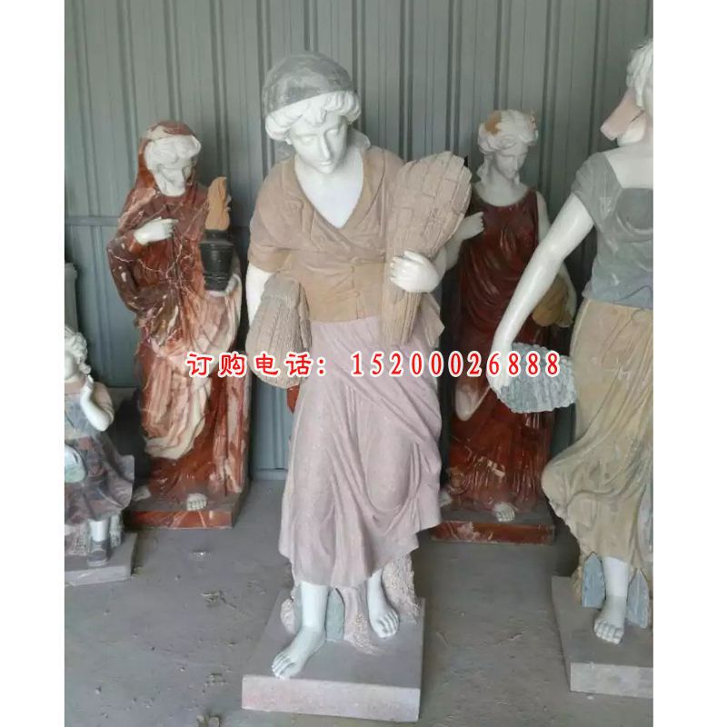 西方人物石雕，汉白玉人物雕塑 (2)