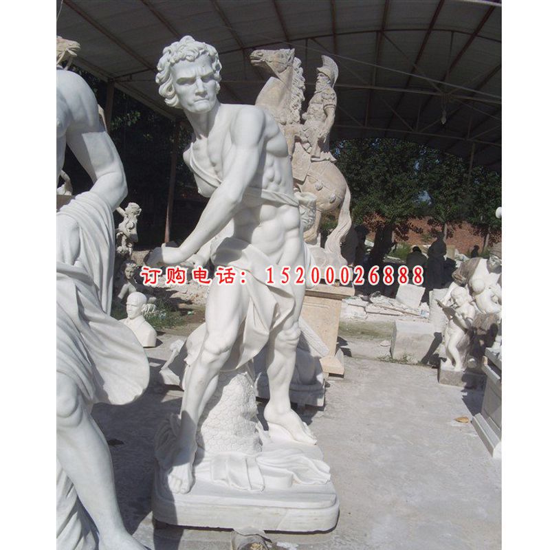 西方人物石雕，汉白玉人物石雕 (1)