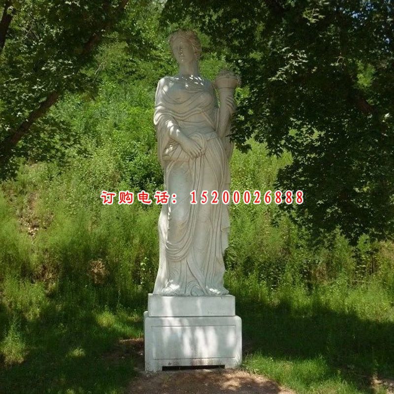 汉白玉人物石雕，西方美女石雕 (3)