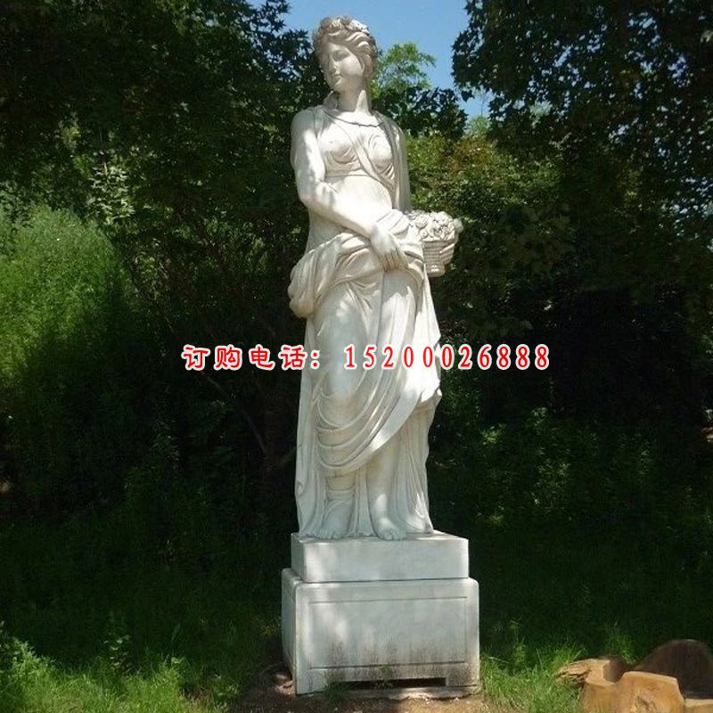 汉白玉人物石雕，西方美女石雕 (5)