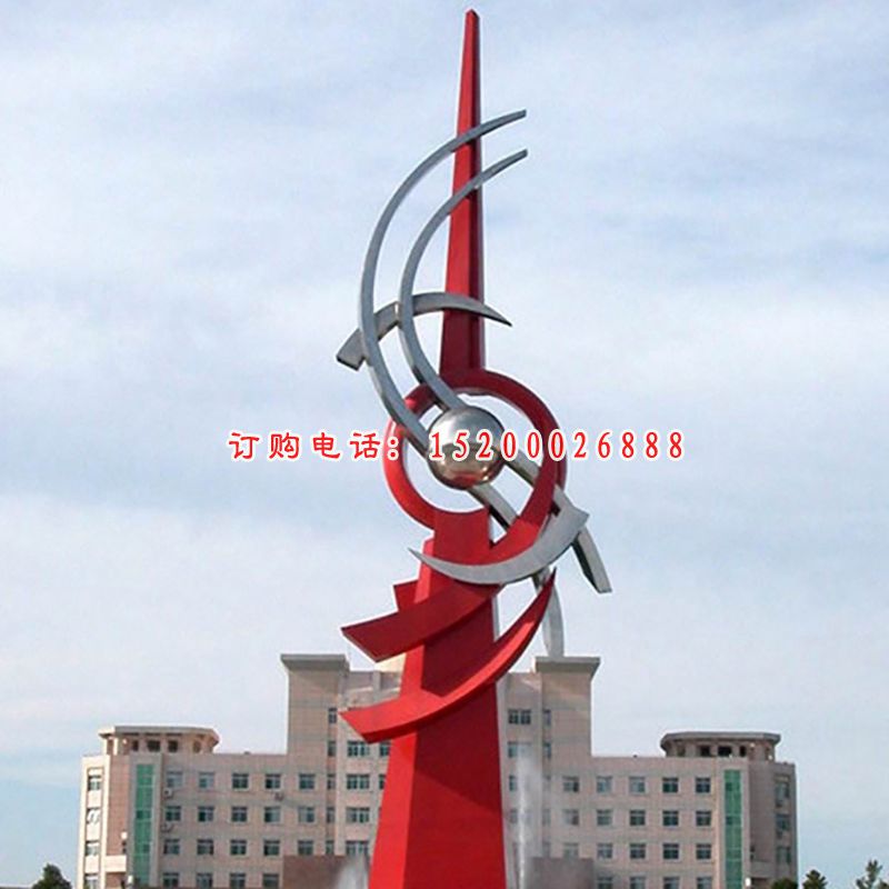 不锈钢钥匙抽象 企业景观雕塑