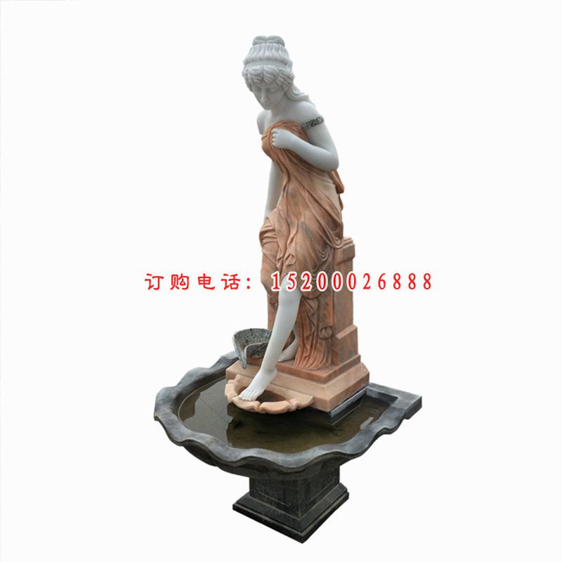 大理石美   石雕广场人物摆件 (2)