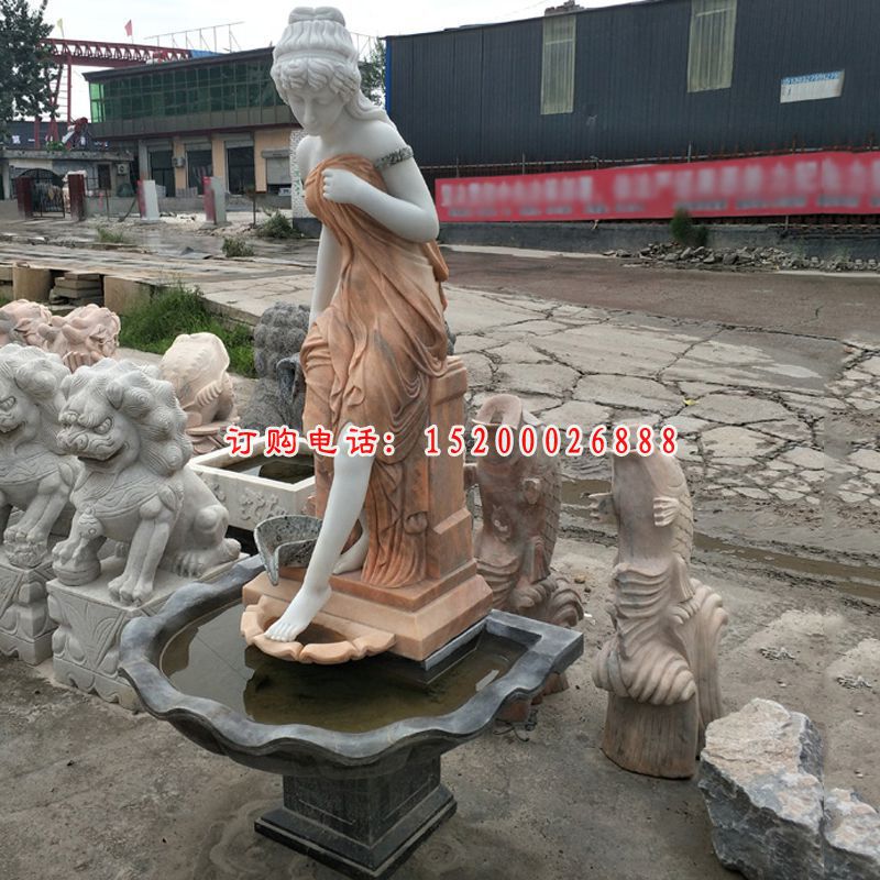 大理石美   石雕广场人物摆件 (1)