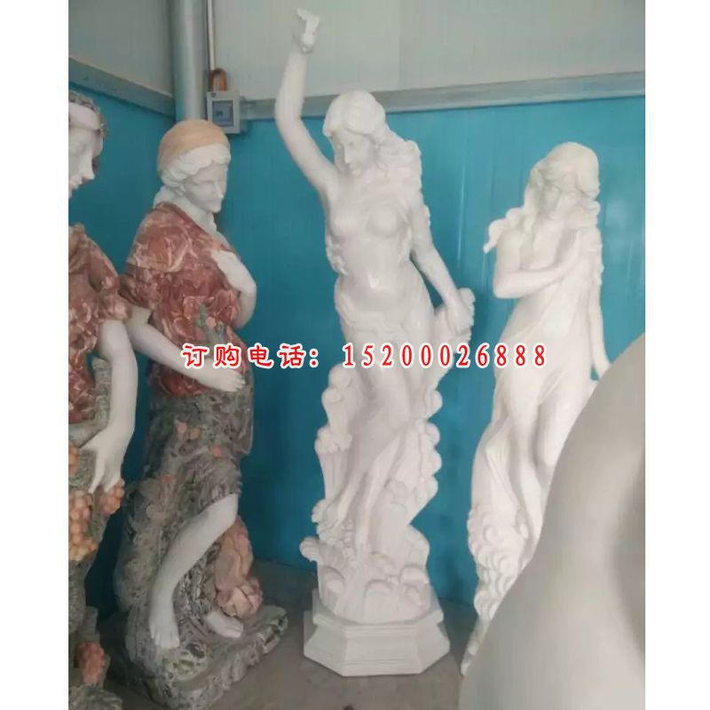汉白玉西方美女石雕 (2)