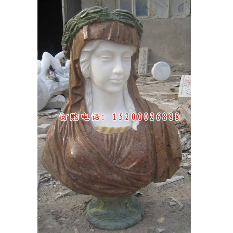 美女胸像雕塑，西方人物石雕 (2)
