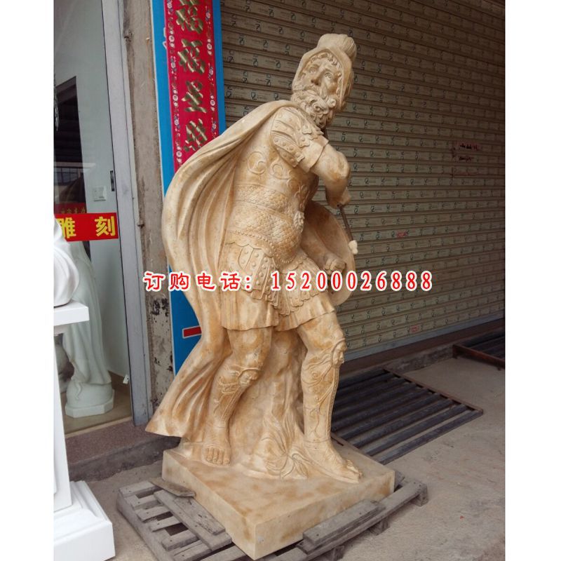 西方战士石雕，人物石雕 (3)