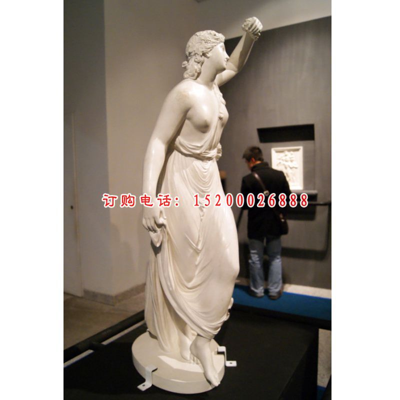 西方人物石雕，汉白玉美女雕塑 (2)
