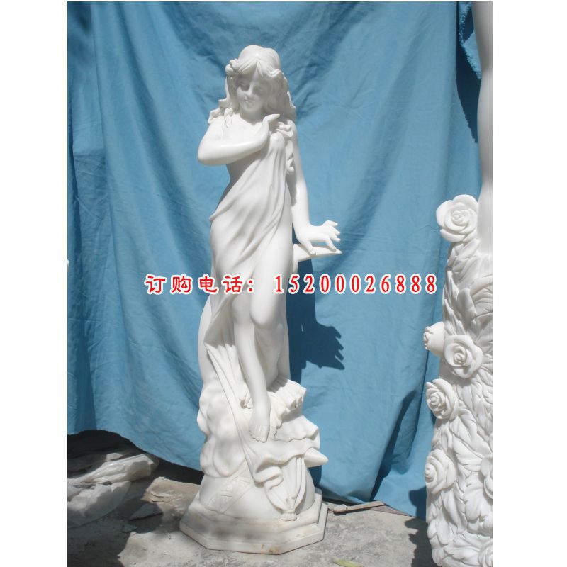 美女石雕，汉白玉美女雕塑