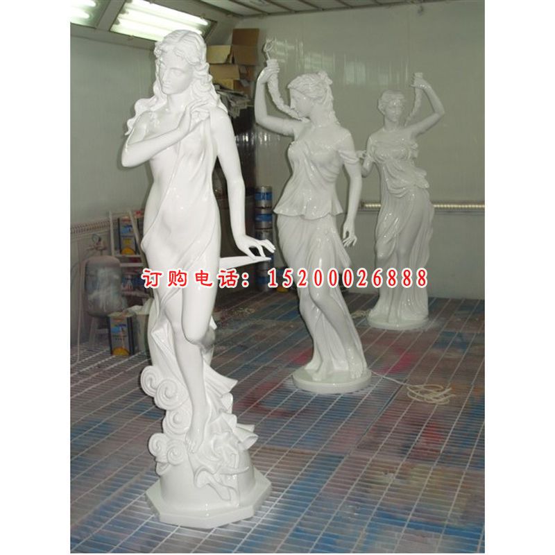 石雕人物，汉白玉西方美女雕塑