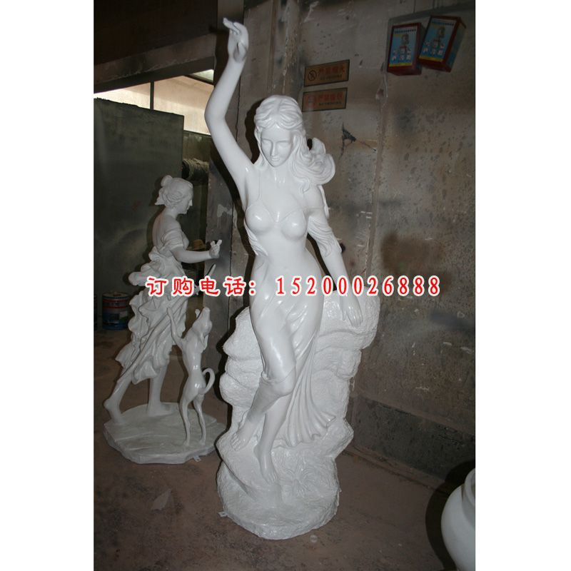 汉白玉西方美女   石雕广场人物雕塑
