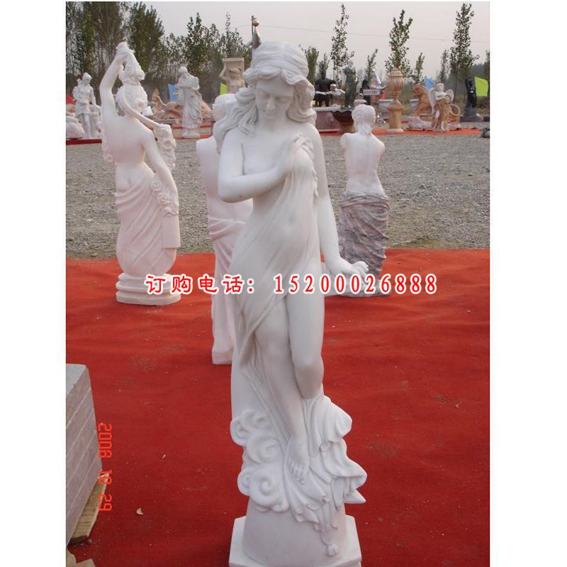 汉白玉人物石雕，西方美女雕塑