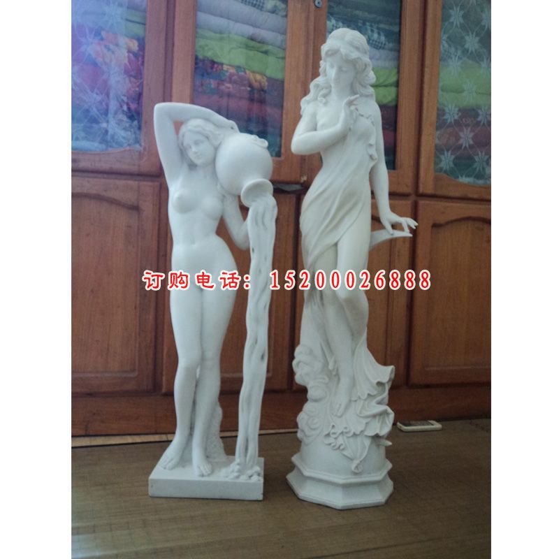 汉白玉人物石雕，西方美女石雕 (1)