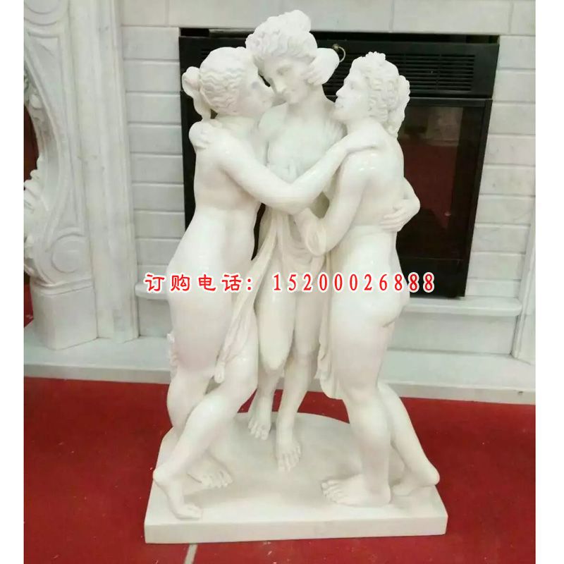 西洋美女石雕，汉白玉西洋美女雕塑 (1)