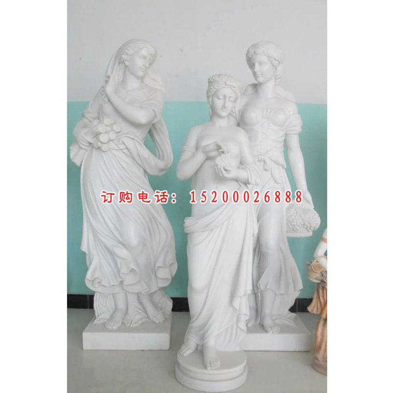汉白玉美女雕塑，西方人物石雕 (12)